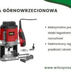 Frezarka górnowrzecionowa Meec. Opinie o narzędziu wskazują na precyzję i łagodny rozruch. Elektroniczny regulator obrotów.