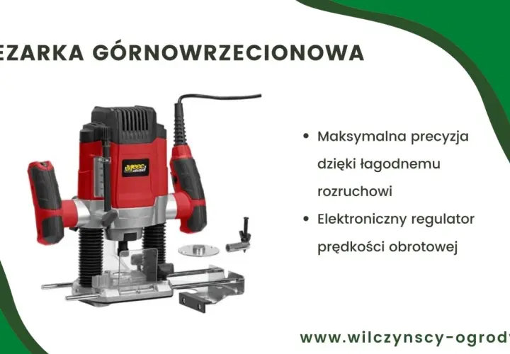 Frezarka górnowrzecionowa Meec. Opinie o narzędziu wskazują na precyzję i łagodny rozruch. Elektroniczny regulator obrotów.