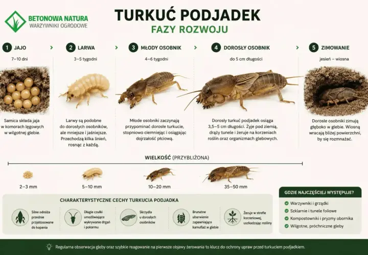 Turkuć podjadek: od jaja do dorosłego osobnika. Poznaj jego fazy rozwoju, cechy i miejsca występowania.