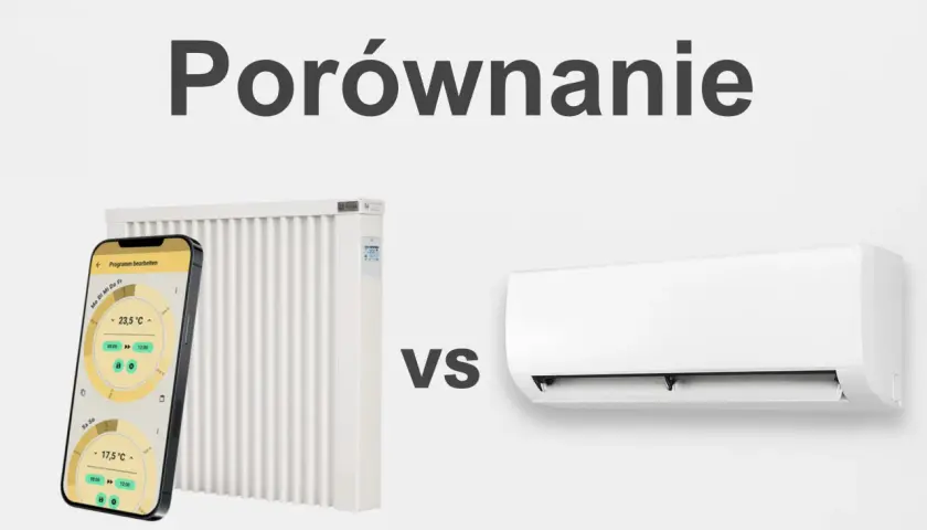Porównanie grzejnika sterowanego przez aplikację z klimatyzatorem. Które rozwiązanie zapewni komfort cieplny?