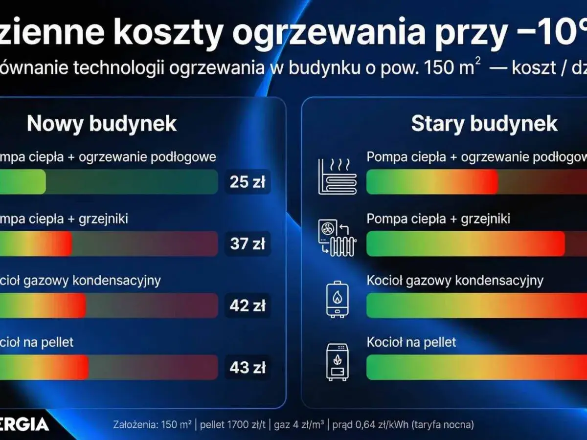Porównanie kosztów ogrzewania: nowy vs stary budynek. Kocioł gazowy kondensacyjny jest jedną z opcji.