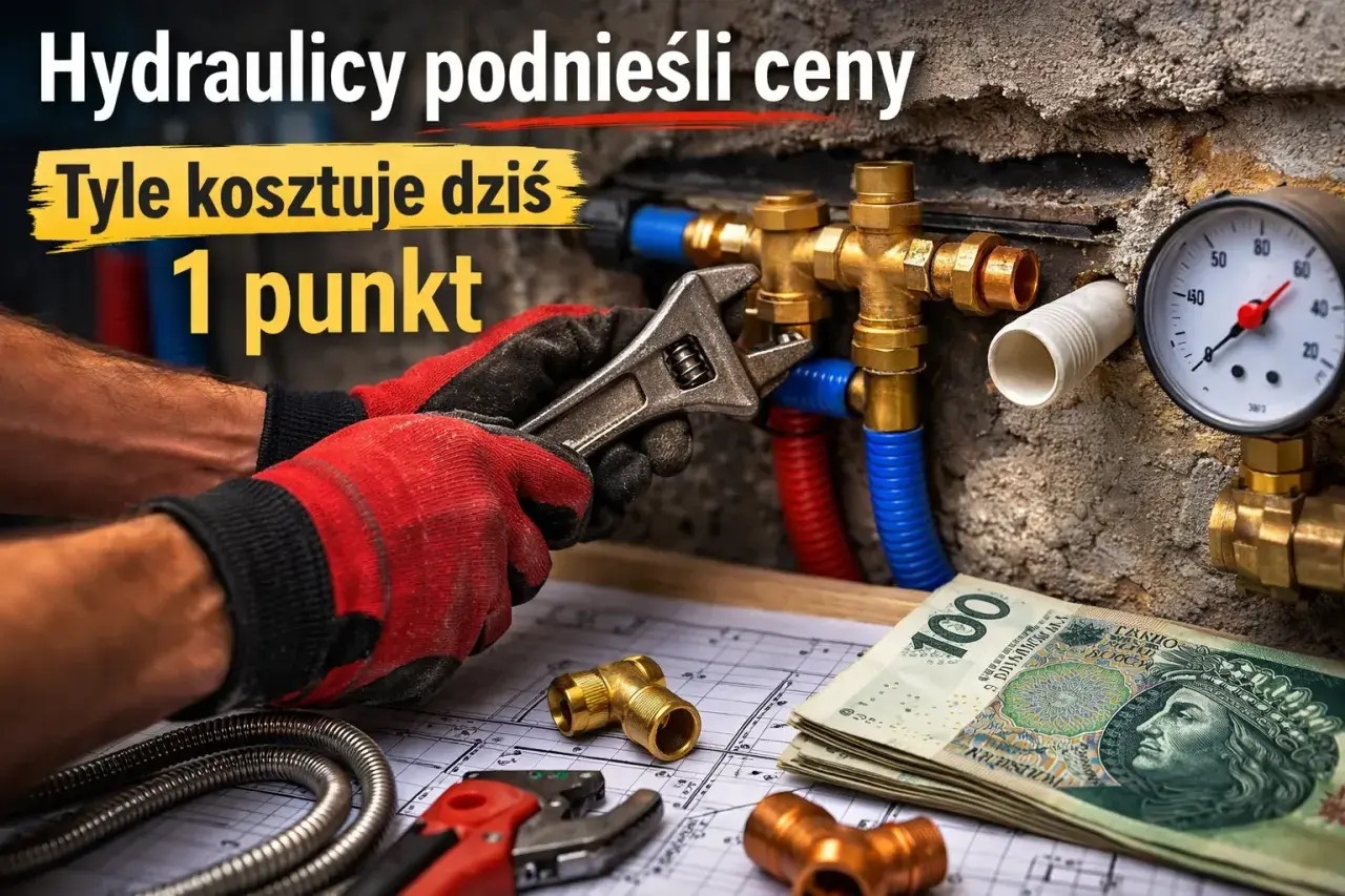 Hydraulicy podnieśli ceny. Tyle kosztuje dziś 1 punkt, pokazano robociznę i pieniądze.