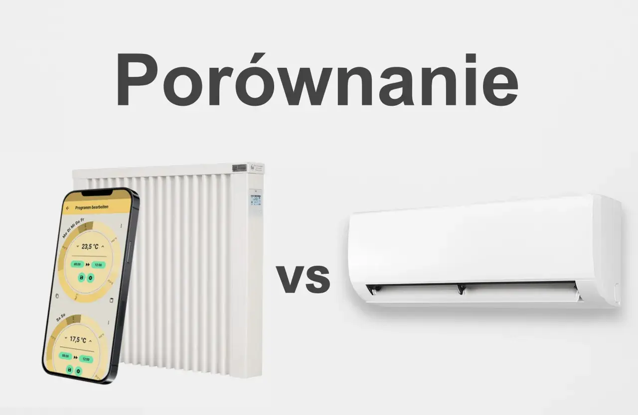 Porównanie grzejnika sterowanego przez aplikację z klimatyzatorem. Które rozwiązanie zapewni komfort cieplny?