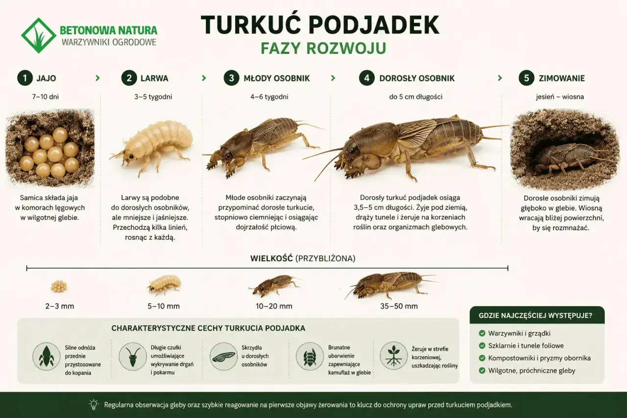 Turkuć podjadek: od jaja do dorosłego osobnika. Poznaj jego fazy rozwoju, cechy i miejsca występowania.